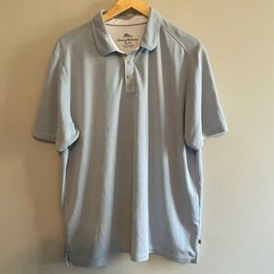 Tommy Bahama XL Blue Polo Shirt Short Sleeve Marlin Logo‎ Golf Casual Menswear